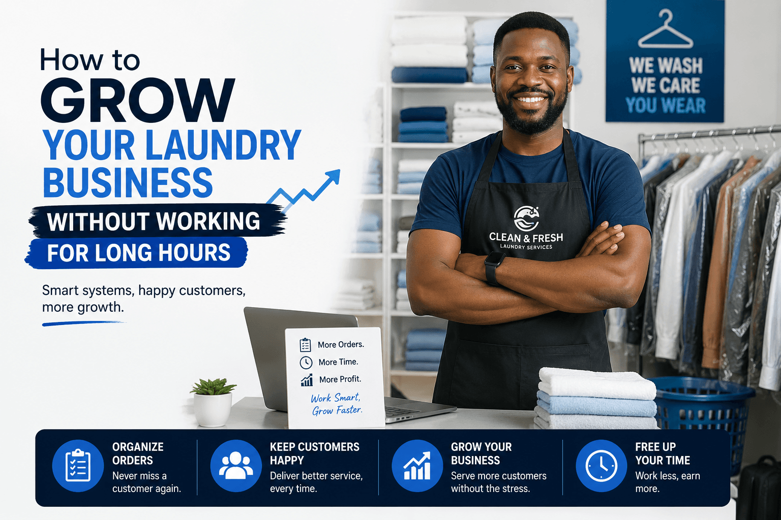 How to grow your laundry business without working for long hours